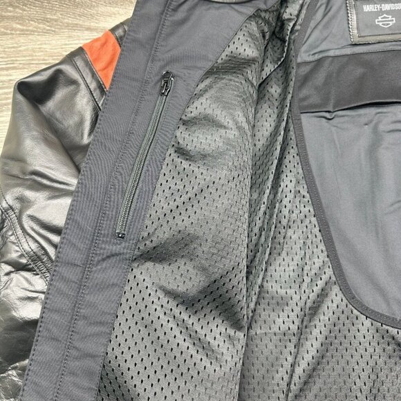 Harley Davidson Motorcycle Riding Jacket Leather Victory Lap Men's 3XL $500 New - Picture 8 of 16